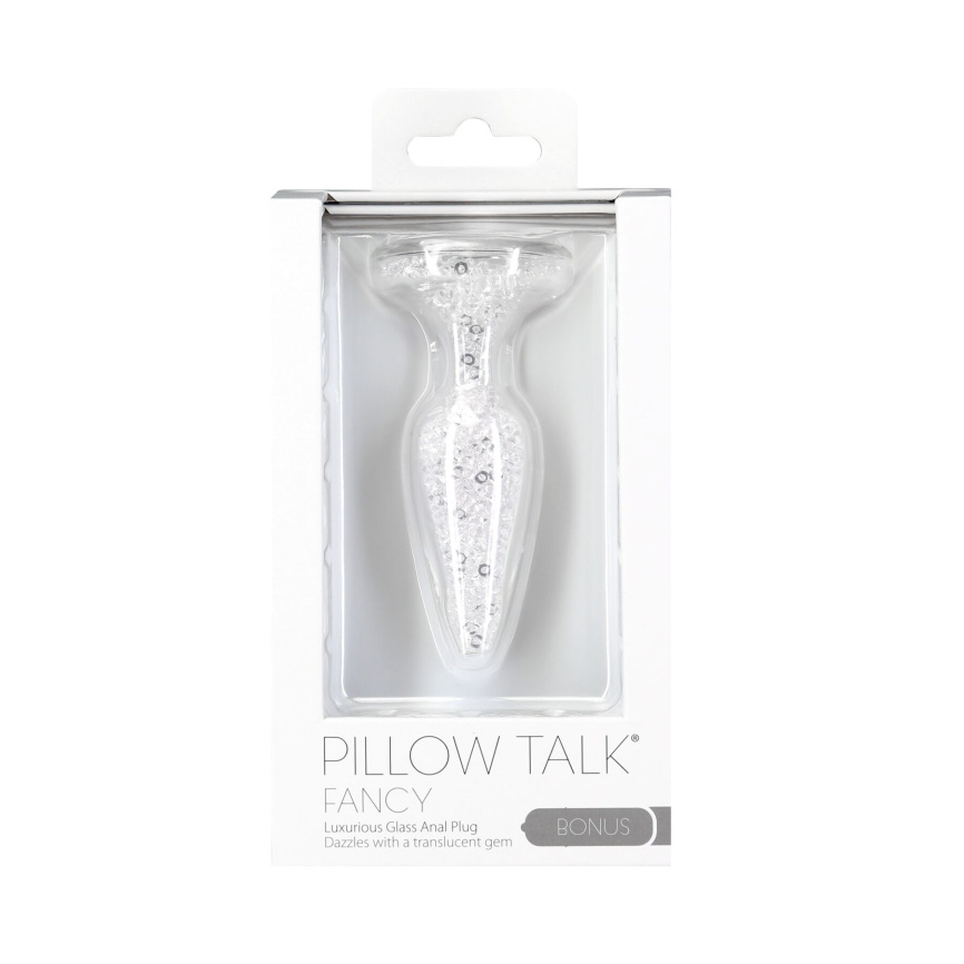 Скляна анальна пробка Pillow Talk Fancy Luxurious Glass Anal Plug, ⌀3,1см, віброкуля в подарунок фото 5
