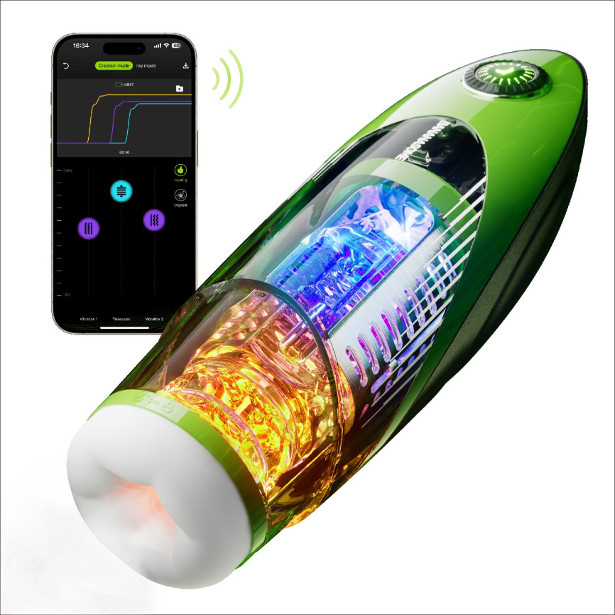 Смарт-мастурбатор BANANASOME ROCKET X7, вібрації, стискання, імітація фрикцій, підігрів фото 3