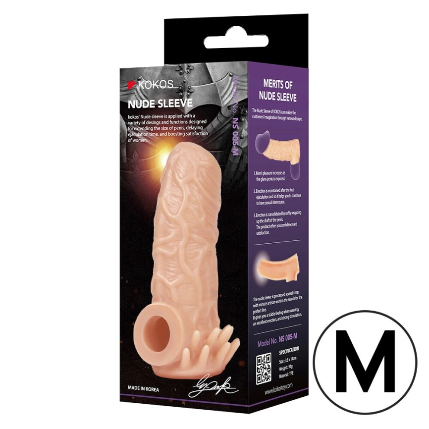 Насадка на член Kokos Nude Sleeve NS 005 M фото 3
