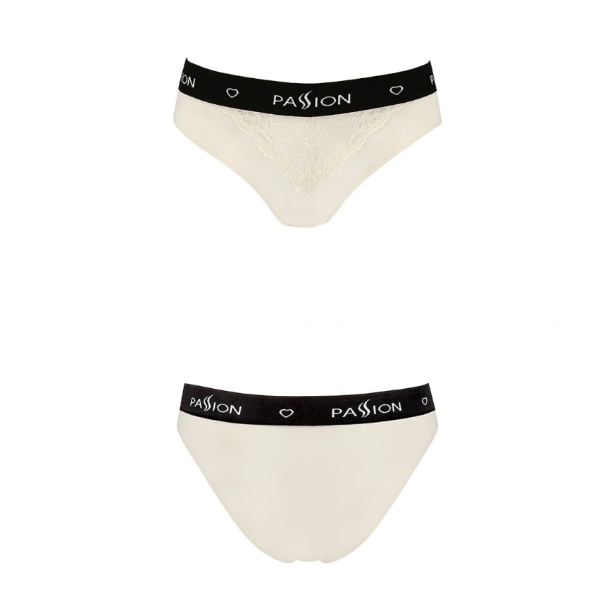 Трусики с широкой резинкой и кружевом Passion PS001 PANTIES S, ecru фото 9