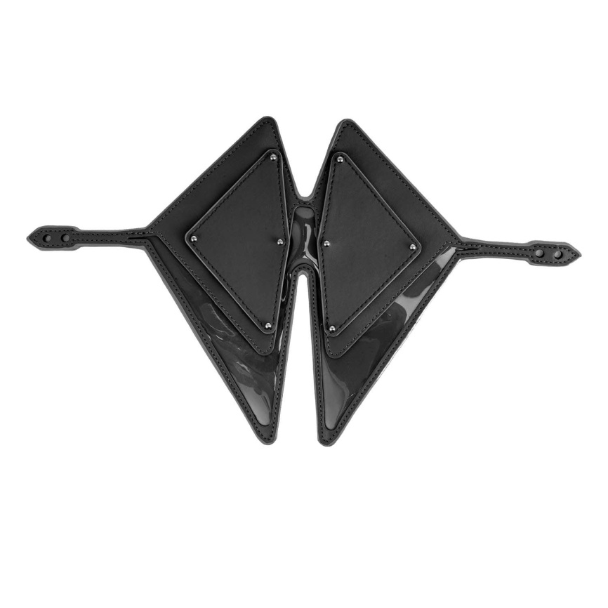 Маска на очі LOCKINK Vixen Blindfold, чорна, натуральна шкіра, регульований обсяг фото 6