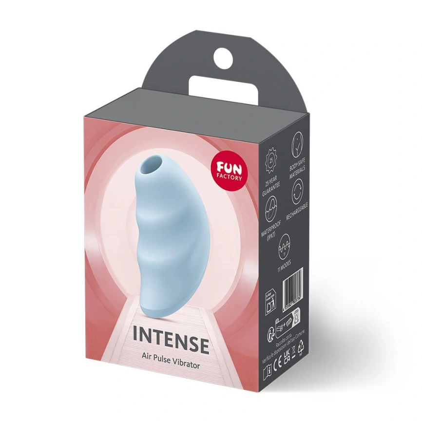 Вакуумный стимулятор Fun Factory Intense Sky Blue, 11 режимов работы, перезаряжаемый фото 10