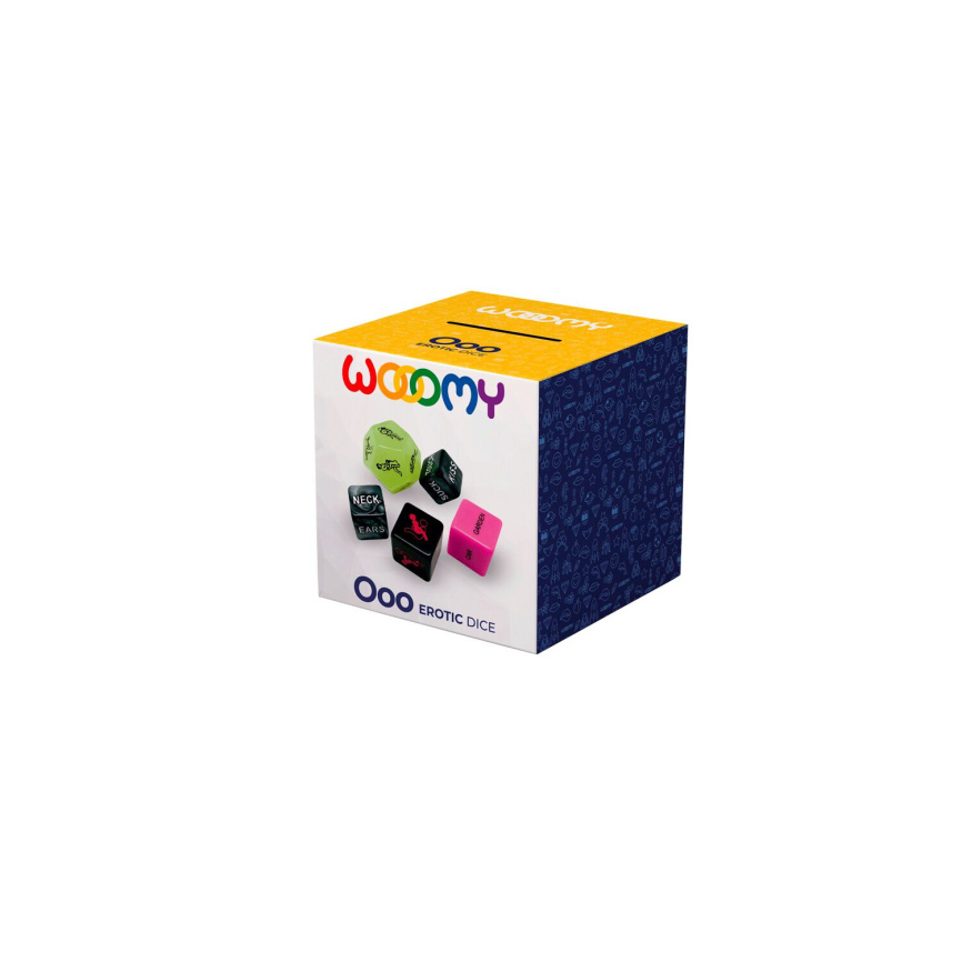 Набір кубиків Wooomy Ooo 5 Dice Set (EN): місця та пози для сексу, інтимні дії та частини тіла фото 4