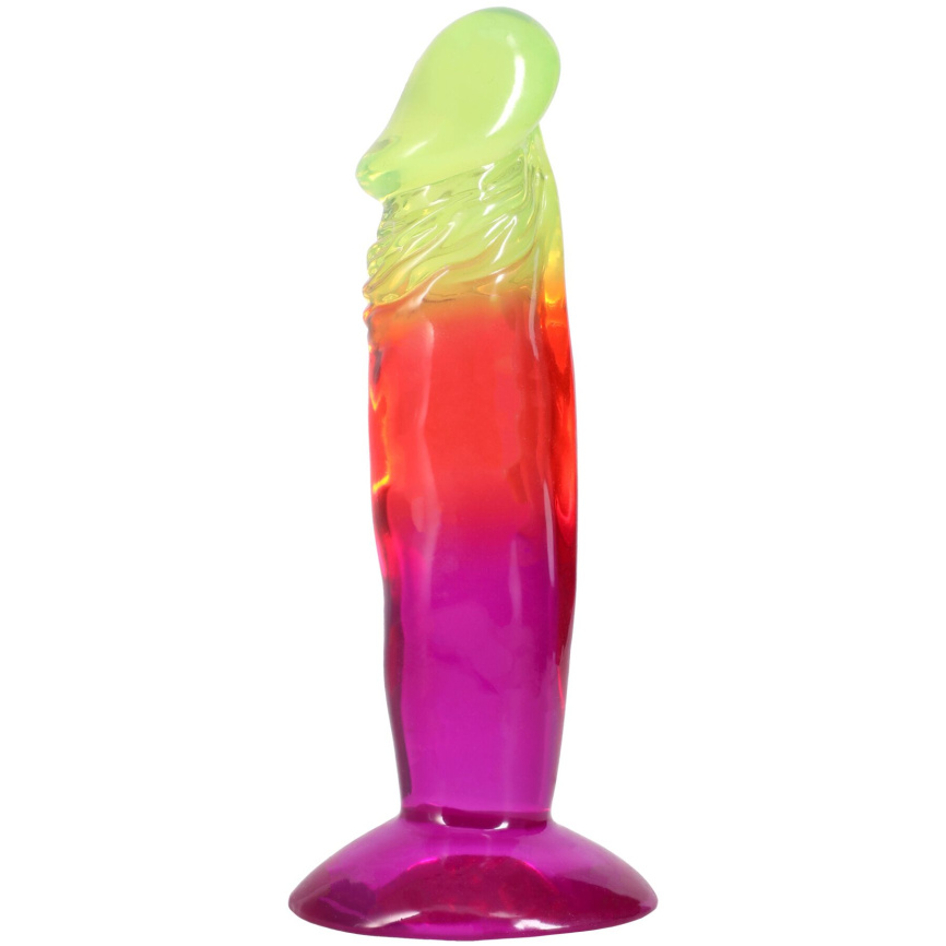 Дилдо Doc Johnson Crystal Jellies - 6.5 Inch Classic Dong - Rainbow фото 1