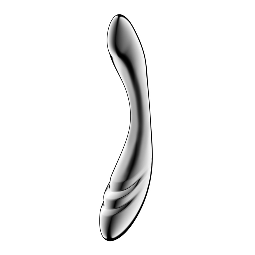 Металевий дилдо Satisfyer Pure Gravity 3, двосторонній, можна нагрівати й охолоджувати, дуже важкий фото 2