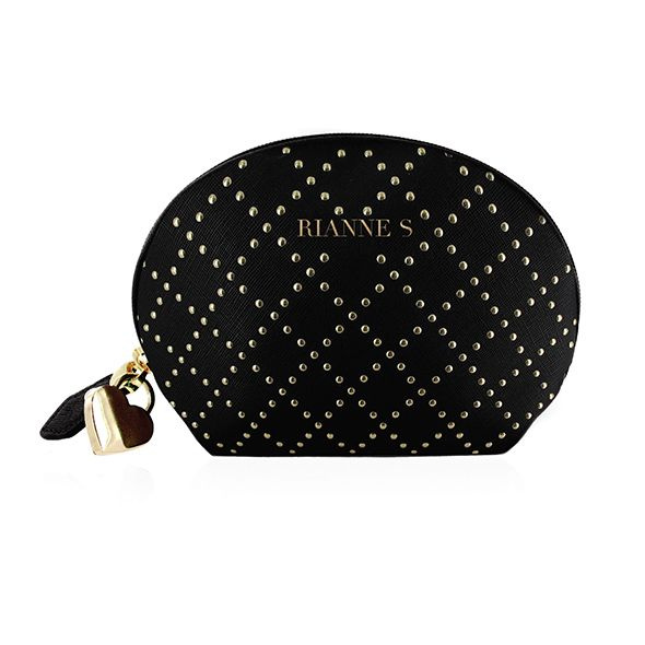 Віброкуля RIANNE S – Classique Vibe мінівібратор на 7 режимів, чохол-косметичка Stud Black фото 3