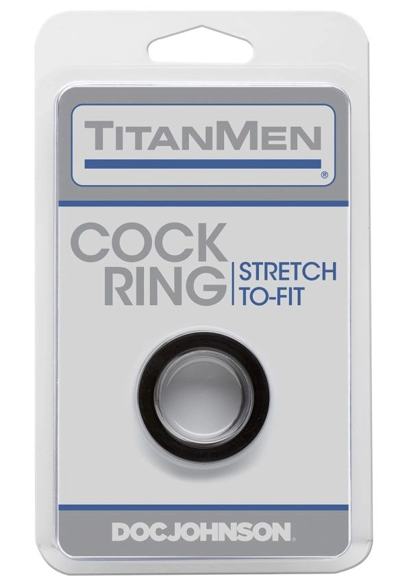 Эрекционное кольцо Doc Johnson Titanmen Tools - Cock Ring - Black фото 2