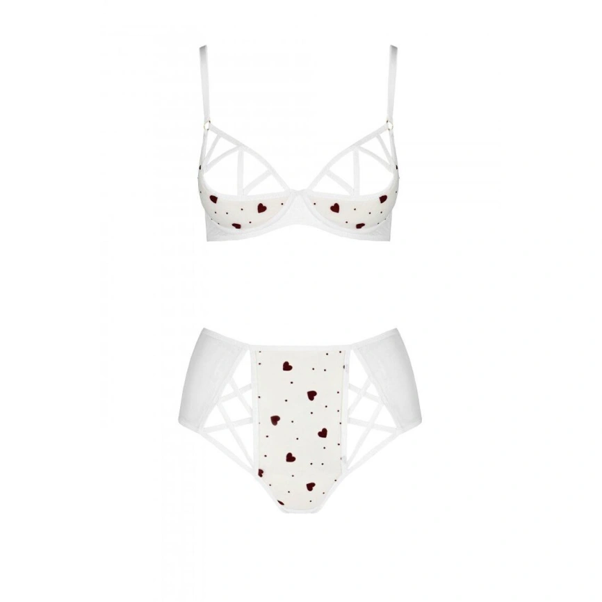 Эротический комплект с рисунком Passion LOVELIA BIKINI S/M, white фото 10
