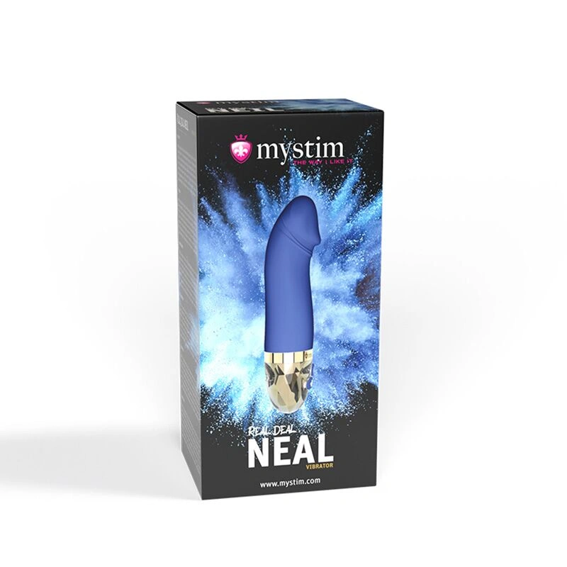 Вибратор Mystim Real Deal Neil Blue, мощный мотор, 8 режимов фото 16