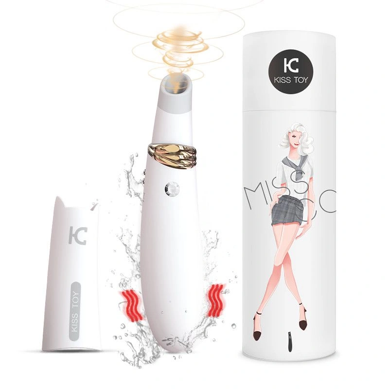 Вакуумный стимулятор с вибрацией KISTOY Miss CC White, можно использовать как вибратор, диам.3,6см фото 10