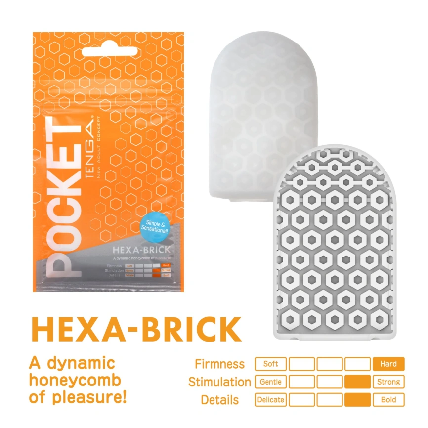 Мастурбатор TENGA Pocket Hexa-Brick фото 2