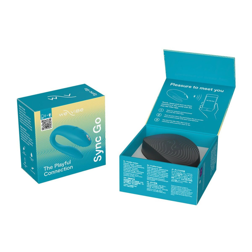 Смарт-вібратор для пар We-Vibe Sync GO Turquoise, тревел-кейс фото 9