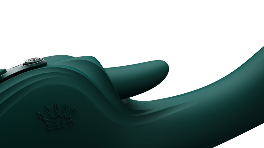 Смарт-вібратор Zalo Ares Turquoise Green, підігрів, 3 мотори, язичок для клітора, стимуляція точки G фото 12