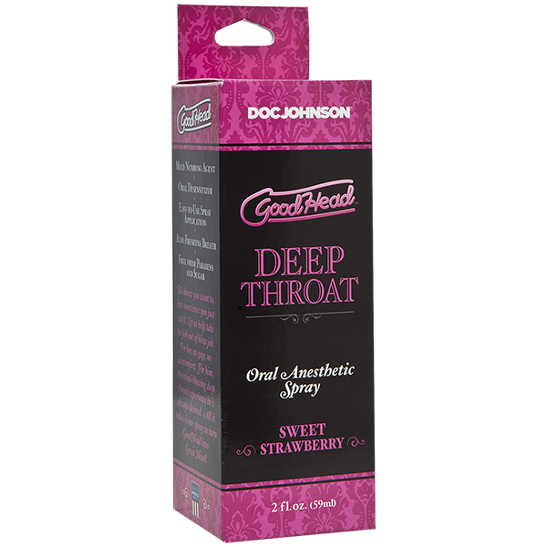 Спрей для мінету Doc Johnson GoodHead DeepThroat Spray - Sweet Strawberry 59 мл для глибокого мінету фото 2