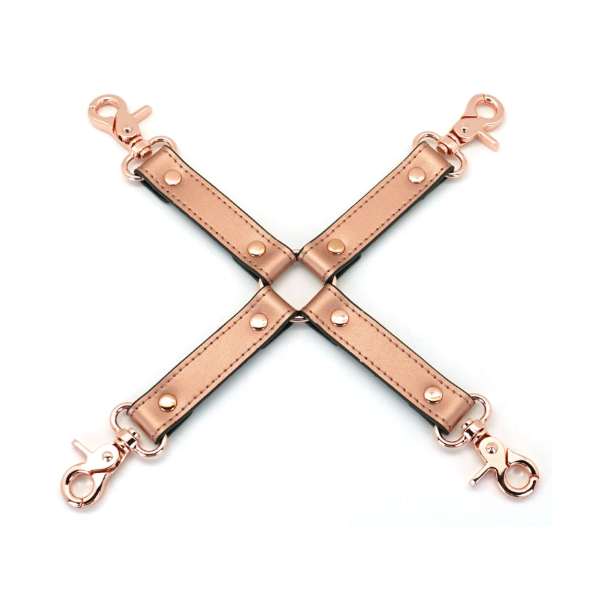 Хрестовина для фіксації Liebe Seele Rose Gold Memory Hog Tie, натуральна шкіра, рожеве золото фото 1