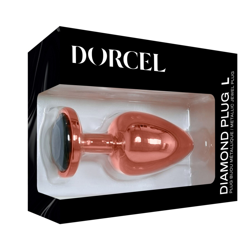 Металева анальна пробка із прикрасою у вигляді кристалу Dorcel - Diamond Plug L фото 8