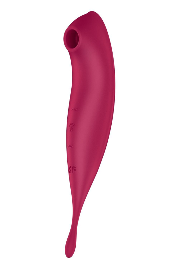 Смарт-вібратор для клітора з вакуумною стимуляцією Satisfyer Twirling Pro+ dark red фото 2