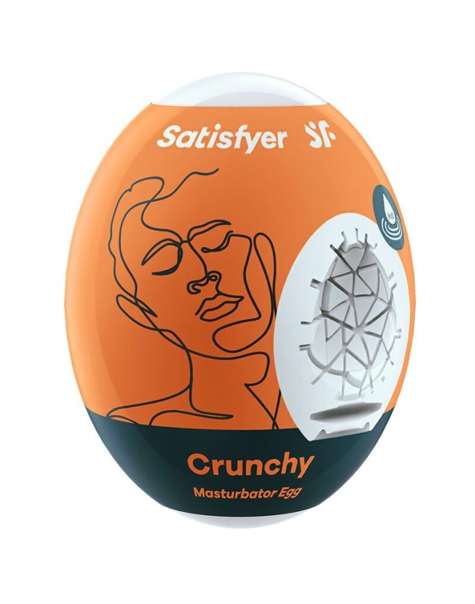 Самосмазывающийся мастурбатор-яйцо Satisfyer Masturbator Egg Crunchy, одноразовый, не требует смазки фото 1