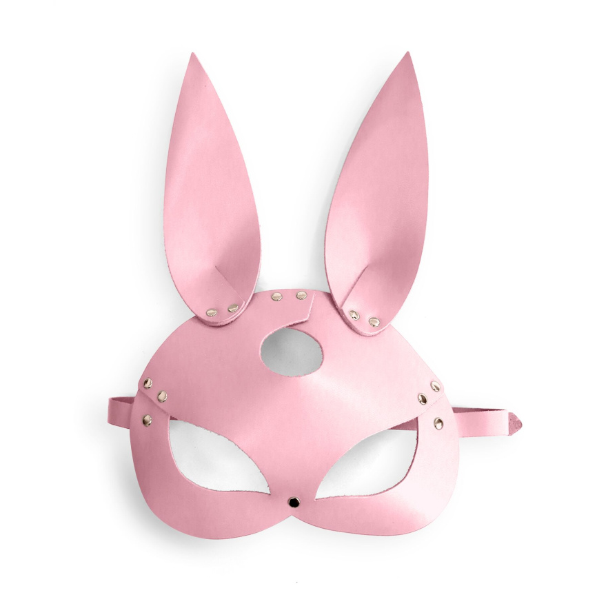 Шкіряна маска Зайчика Art of Sex - Bunny mask, колір Рожевий фото 3