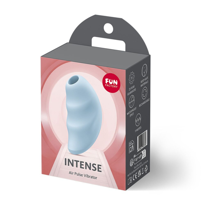 Вакуумний стимулятор Fun Factory Intense Sky Blue, 11 режимів роботи, перезаряджуваний фото 10