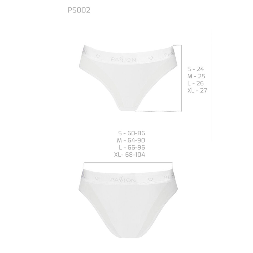 Трусики з прозорою вставкою Passion PS002 PANTIES XL, white фото 5