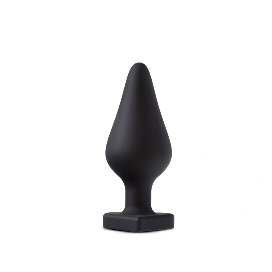 Анальная пробка Blush Temptasia – Fuck Me Anal Plug – Black, основание в виде сердечка фото 1