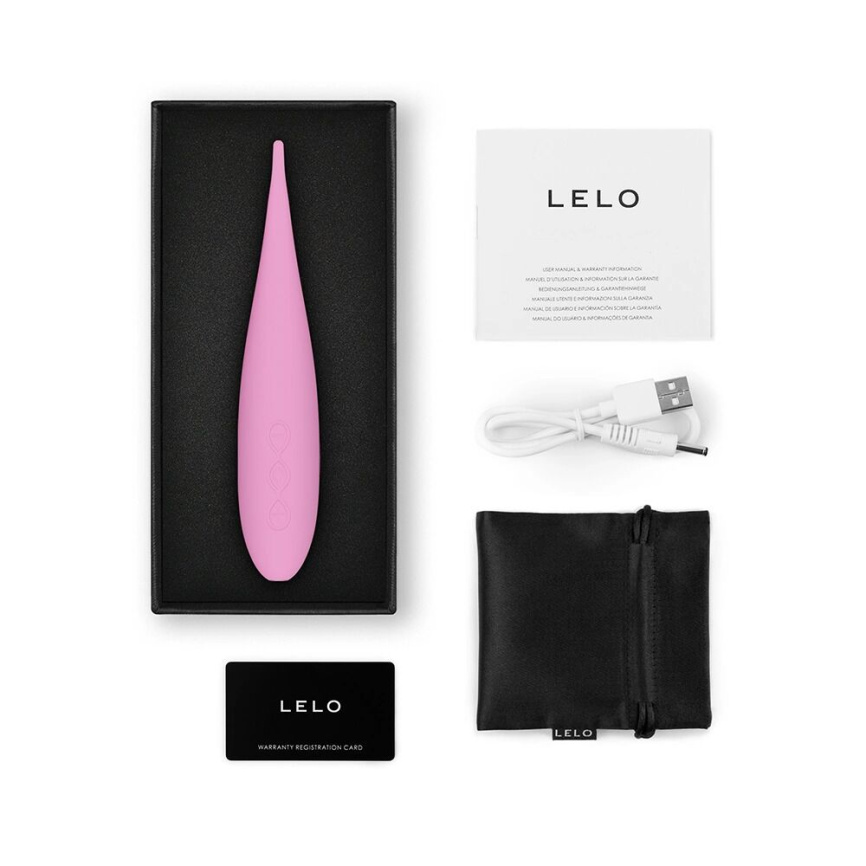 Кліторальний вібратор LELO DOT Travel Pink, точкова стимуляція, 8 режимів фото 2