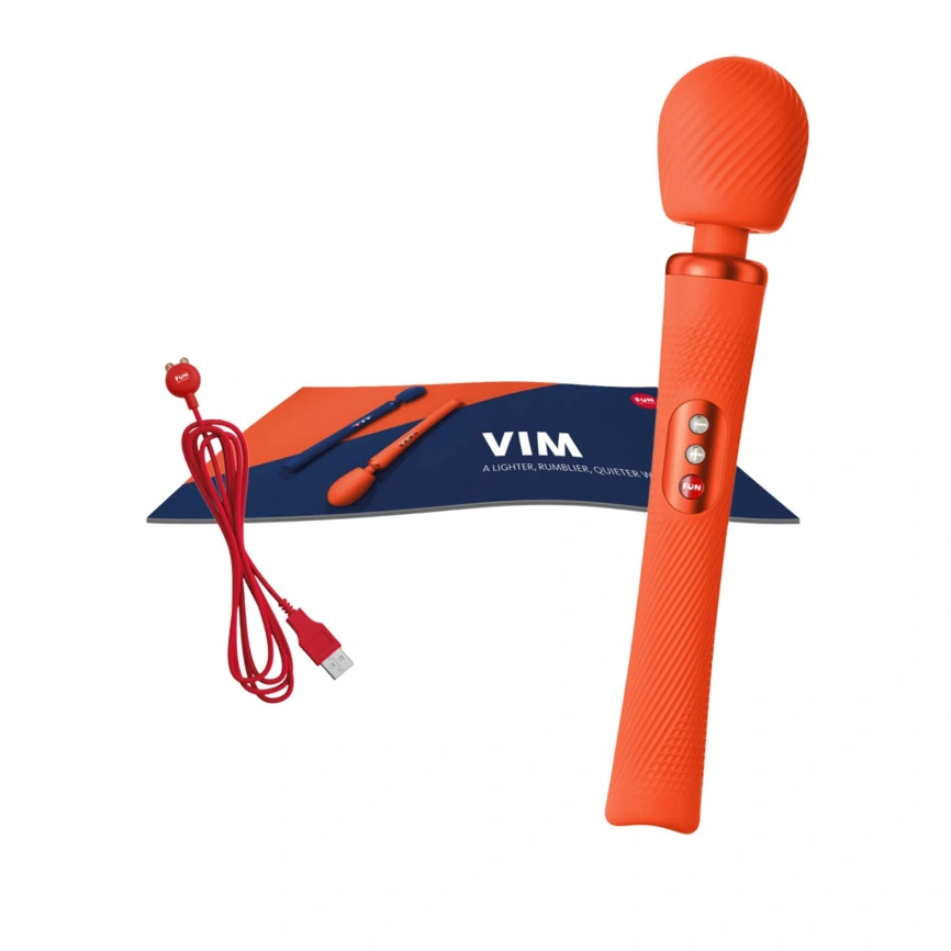 Вибромассажер Fun Factory VIM Vibrating Wand sunrise orange (мятая упаковка!!!) фото 9