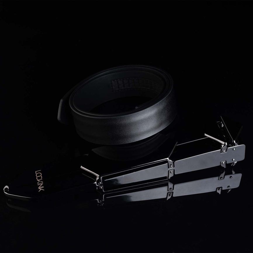 Регульована шльопалка LOCKINK Adjustable Slapper for Impact Play, чорна, натуральна шкіра фото 6