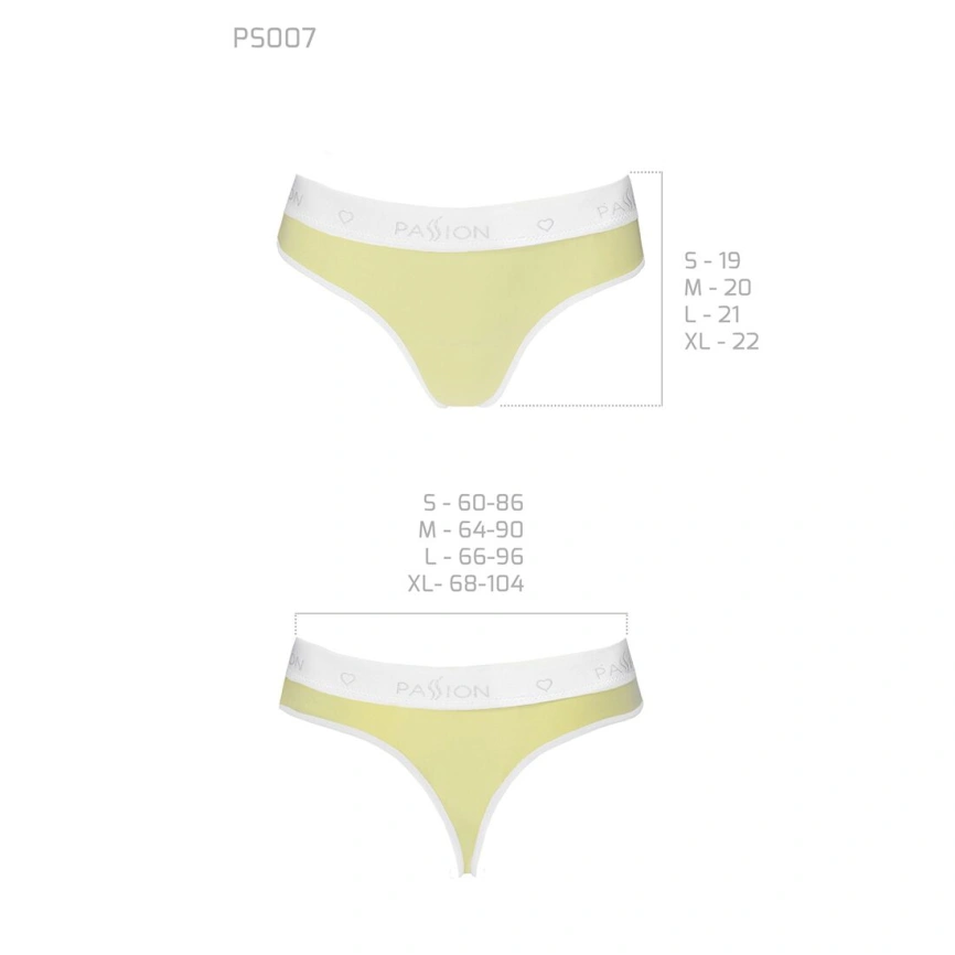 Спортивные трусики-стринги Passion PS007 PANTIES XL, yellow фото 10