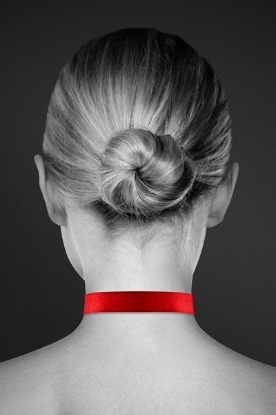 Чокер з замочком-сердечком Bijoux Pour Toi - HEART LOCK Red, екошкіра фото 2