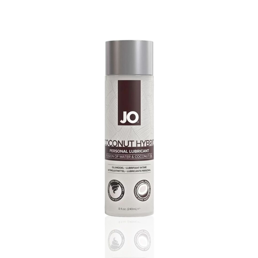 Змазка-крем з кокосовою олією JO Coconut Hybrid ORIGINAL (240 мл) біла фото 1