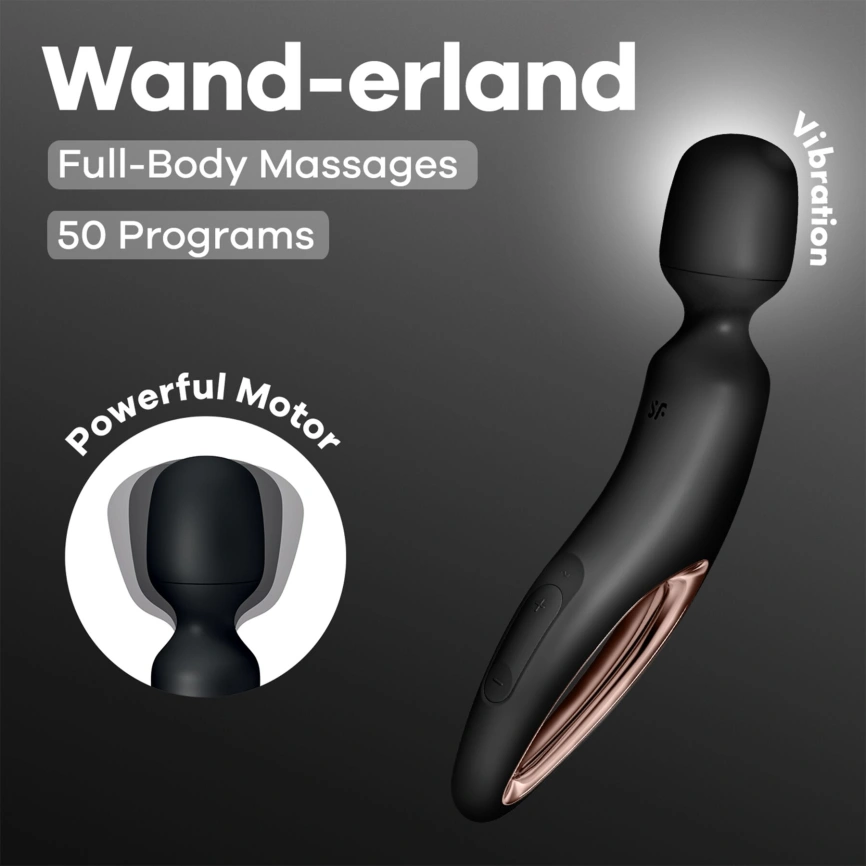 Вибромассажер Satisfyer Wand-erland (Black/Rosegold) фото 6