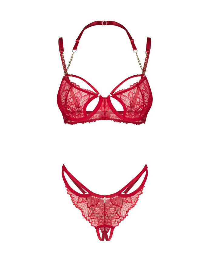 Комплект Obsessive Matildea 2-pcs crotchless set S/M фото 2