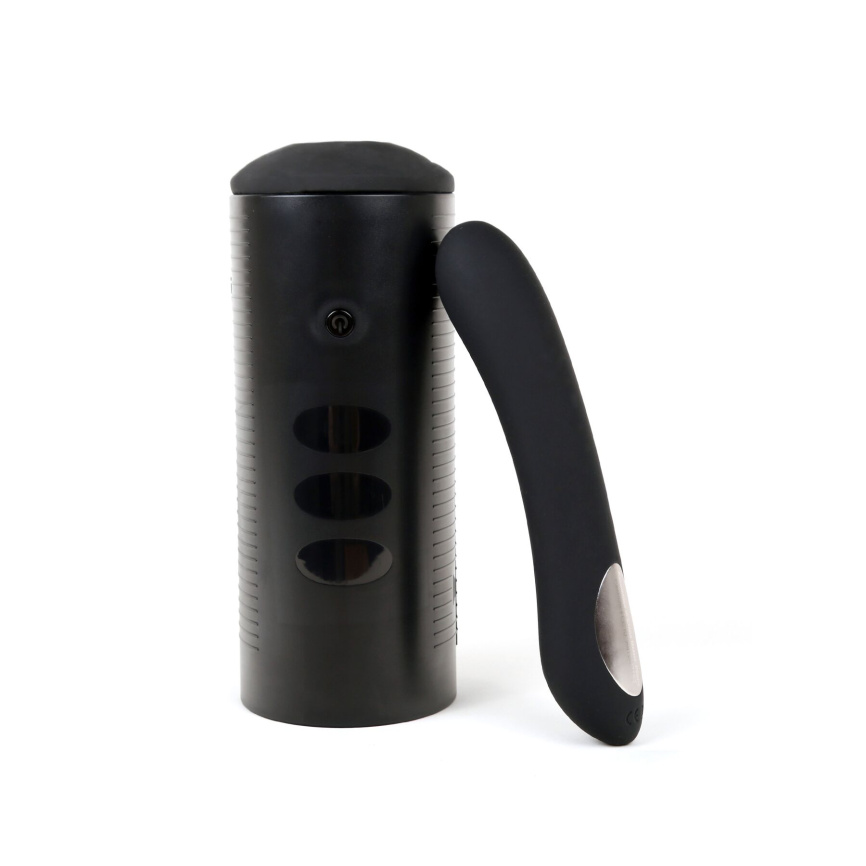 Інтерактивний набір: мастурбатор Kiiroo Titan + стимулятор точки G Pearl 2 Couple Set Black фото 1