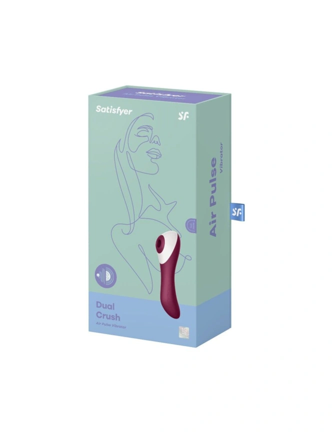 Вакуумный стимулятор с вибрацией Satisfyer Dual Crush Wine Red фото 4