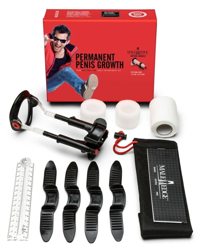 Экстендер для увеличения члена Male Edge Pro, ремешковый, масса всего 65 г, прочный пластик фото 11