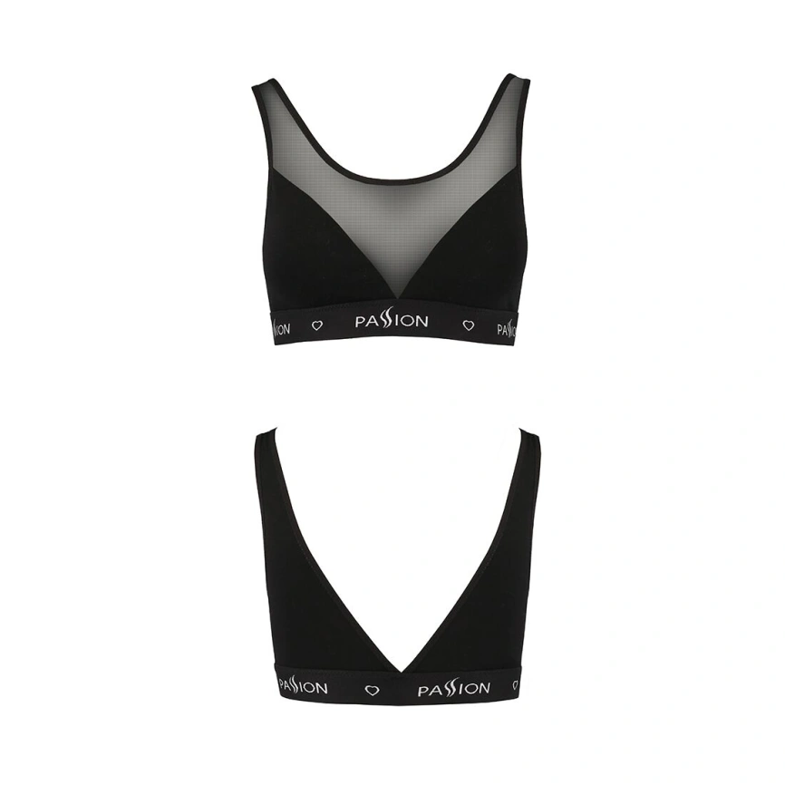 Топ с прозрачной вставкой Passion PS002 TOP S, black фото 12