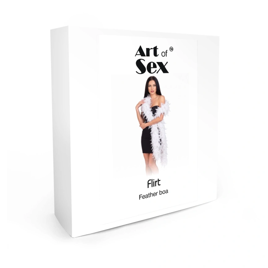 Боа из перьев Art of Sex, длина 2 метра, цвет белый фото 3