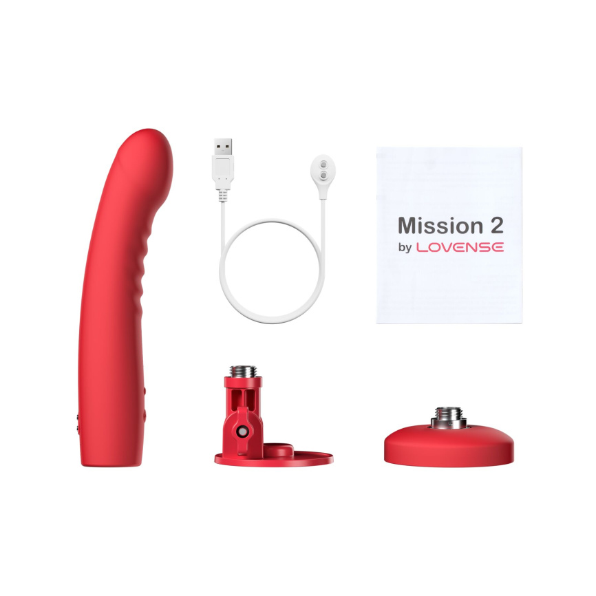 Смарт-міні секс-машина Lovense Mission 2 Vibrating suction cup dildo, 6500 вібрацій/хв, Touch Sense фото 4