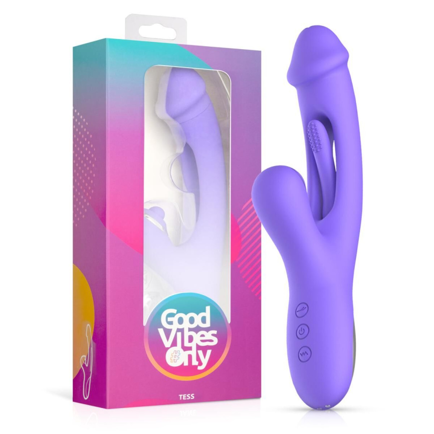 Вібратор-кролик Good Vibes Only - Tess Rabbit Vibrator with G-Spot Stimulator фото 8