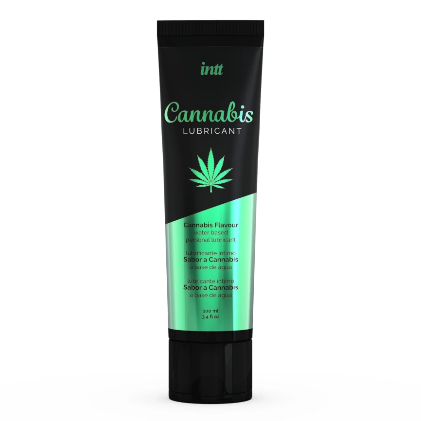 Лубрикант на водной основе Intt Cannabis (100 мл) с маслом семян конопли, не растекается фото 1