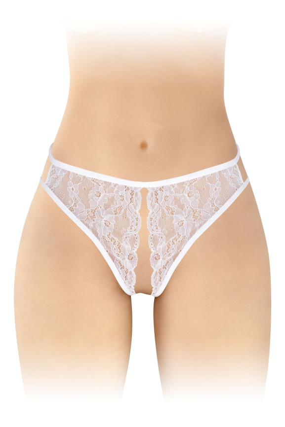 Трусики з відкритим доступом Fashion Secret Victoria White, мереживо фото 1