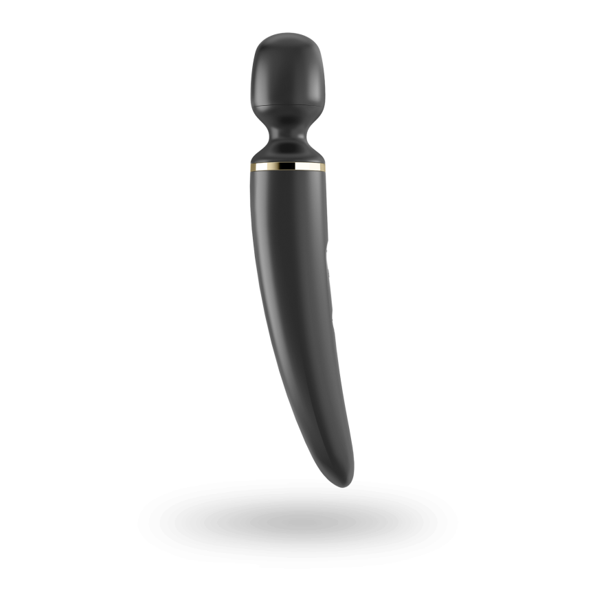 Вібромасажер Satisfyer Wand-er Woman (Black/Gold), водонепроникний, потужний, розмір XXL фото 3