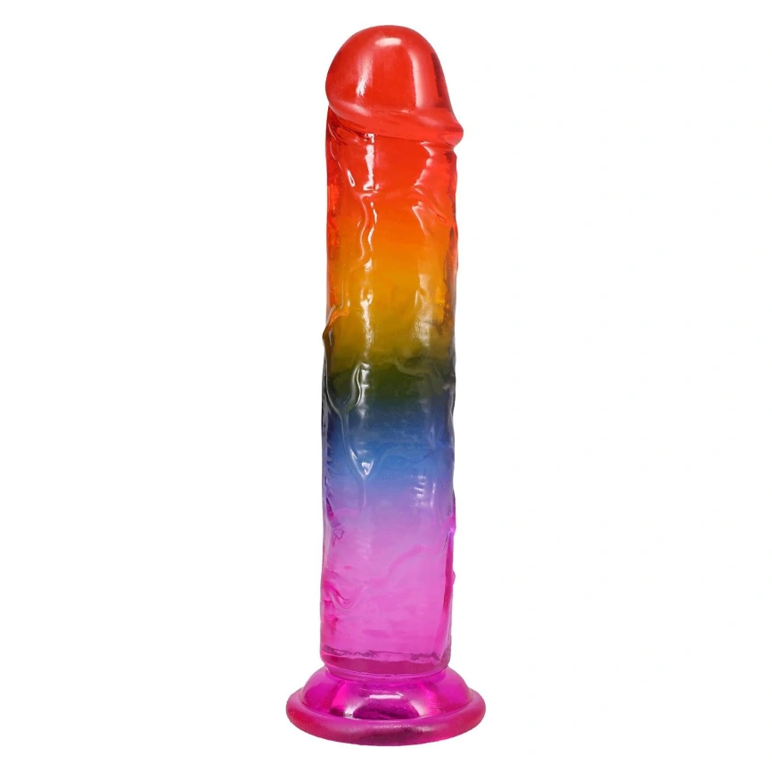 Дилдо Doc Johnson Crystal Jellies - 7.5 Inch Dong - Rainbow фото 2