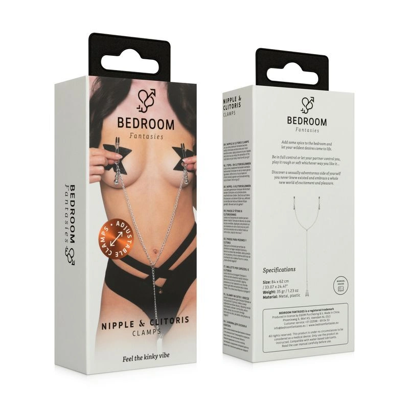Зажимы для сосков и клитора Bedroom Fantasies: Nipple and Clitoris Clamps - Silver фото 2