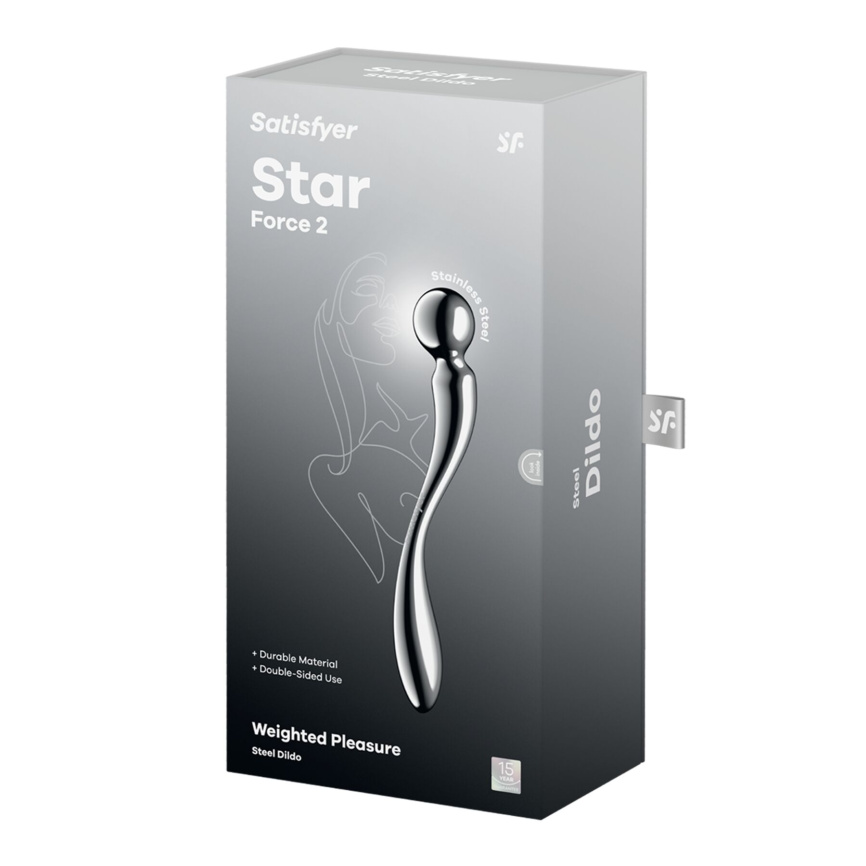 Металевий дилдо Satisfyer Star Force 2, двосторонній, можна нагрівати та охолоджувати фото 5