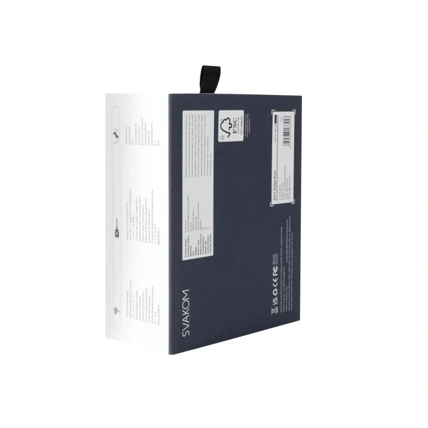 Вакуумный клиторальный стимулятор Svakom Pulse Pure Navy Blue, 5 режимов, 5 интенсивностей в каждом фото 16