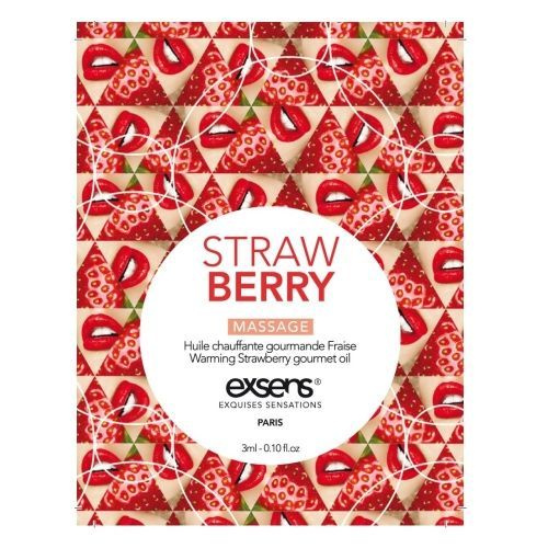 Пробник масажної олії EXSENS Strawberry 3мл фото 1