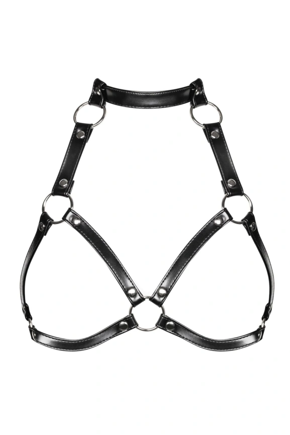 Портупея на грудь Obsessive A740 harness black O/S, искусственная кожа фото 1